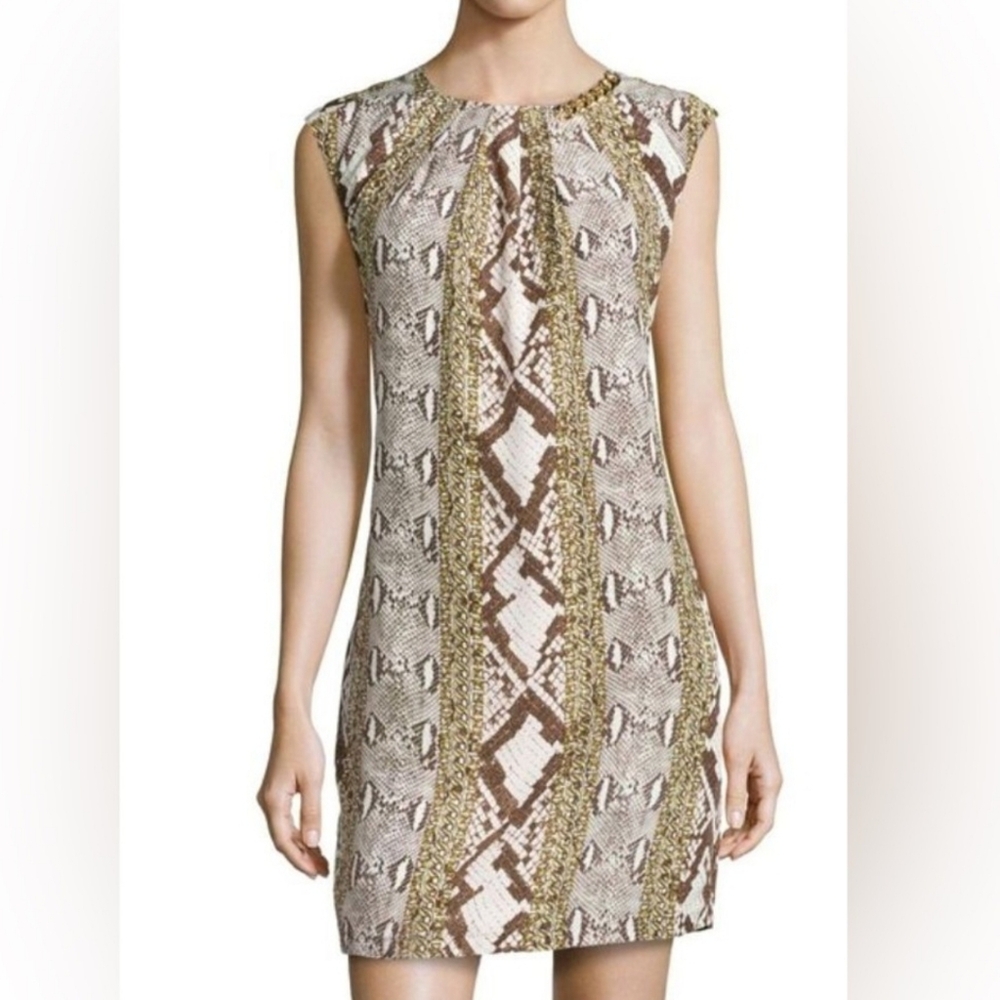Michael Kors Snake Print Cap Sleeve Dress 12